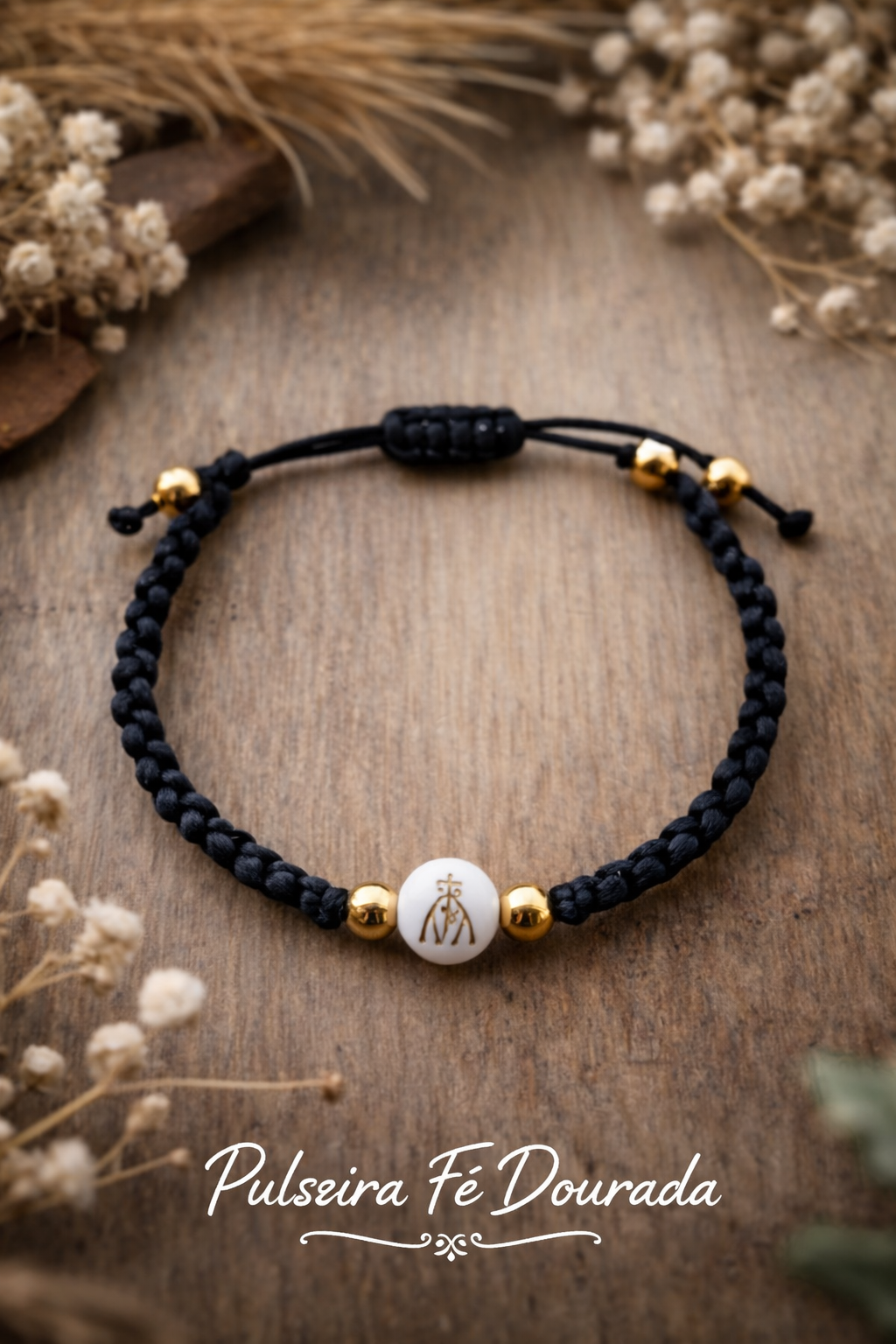 Pulseira Fé Dourada